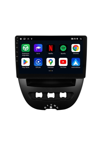 Peugeot 107 2007-2013 Android Multimedya Carplay Android Auto Navigasyon Kameralı 8gb Ram 128gb 10"