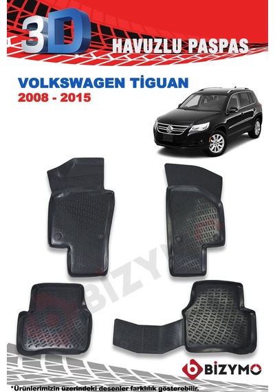 Volkswagen Tiguan 2008-2015 3D Paspas Takımı Bizymo