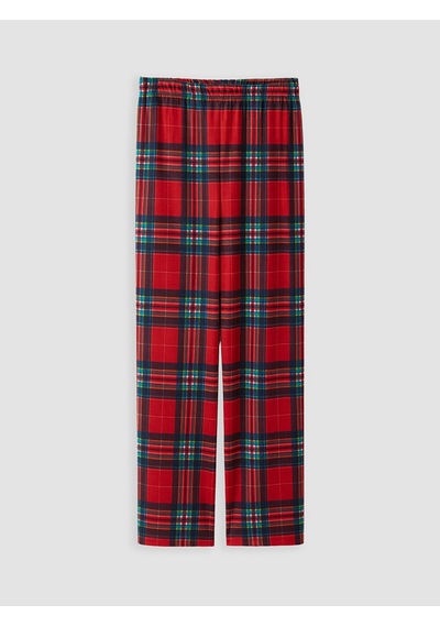 Lcw Dream Lacivert Ekose Desenli Kadın Polar Pijama Alt
