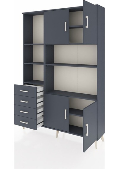 Arges Dolap 8 Raflı 4 Çekmeceli 4 Kapaklı 132x30x195 Antrasit-antrasit/antrasit Antrasıt/antrasıt Arges Dolap 8 Raflı 4 Çekmeceli 4 Kapaklı 132x30x195 Antrasit-antrasit/antrasit Antrasıt/antrasıt