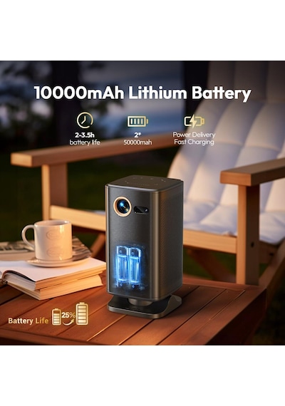 Byintek P70X 1080p Full HD 300ANSI Taşınabilir DLP Mini Projeksiyon Cihazı - TOF Lazer Otomatik Odaklamalı, Entegre 10000 mAh Bataryalı Byintek P70X 1080p Full HD 300ANSI Taşınabilir DLP Mini Projeksiyon Cihazı - TOF Lazer Otomatik Odaklamalı, Entegre 10000 mAh Bataryalı