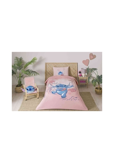 Özdilek Disney Pike Takımı Ranforce Tek Kişilik Pmb Stıtch Aloha E Pembe