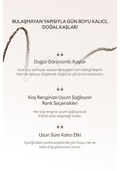 Missha Smudge Proof Wood Brow Bulaşmayan Kalıcı Doğal Kaş Kalemi Black