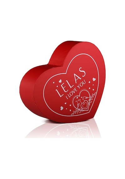 Lelas 1574 Kalp Şeklinde Üzerinde I Love You Baskılı Hediyelik Kutu