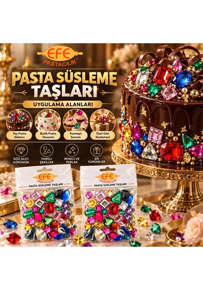 Efe Pastacılık Kristal Pasta Süsleme Taşları Tüm Yaşlar