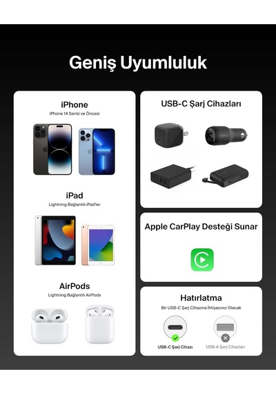 Belkin 2'li Örgülü Usb-c - Lightning Kablo, 1,5 M, Apple Uyumlu iPhone 14 Ve Ö