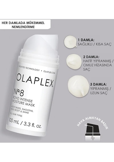 Olaplex Nº.8 Bond Intense Moisture Mask - Bağ &yoğun Onarıcı & Nemlendirici Maske 100 ML