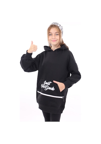Toontoy Kids Toontoy Kız Çocuk Nakışlı Sweatshirt Siyah