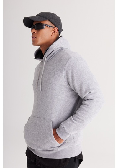 AC&Co / Altınyıldız Classics Erkek Gri Melanj Standart Fit Normal Kesim Kapüşonlu Kanguru Cepli Pamuklu Sweatshirt Gri AC&Co / Altınyıldız Classics Erkek Gri Melanj Standart Fit Normal Kesim Kapüşonlu Kanguru Cepli Pamuklu Sweatshirt Gri