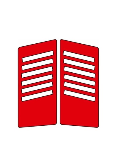 Cg Kırmızı Yan Kapak Sticker Standart