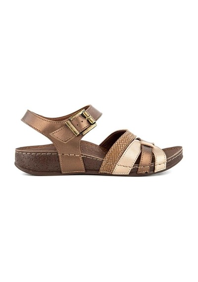 Muya Rhoas 33218-187 Anatomik Taban Kadın Sandalet Bronz 36-40 Bronz
