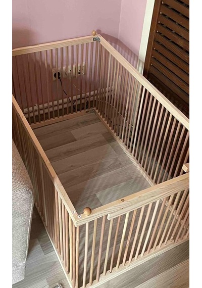 60 Cm X 1 Metre Ahşap Köpek Çiti Sık Aralık