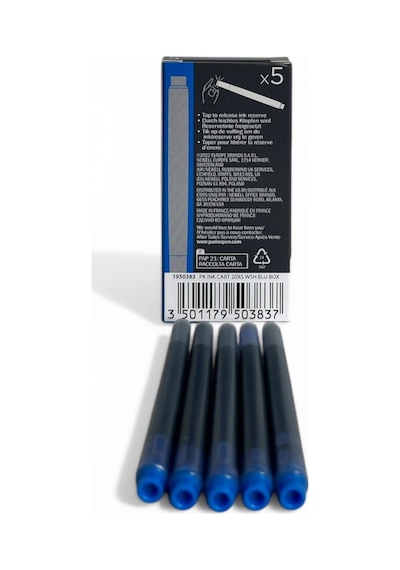 Parker Dolma Kalem Kartuşu Quink Yıkanabilir Mavi 50 Li Paket 1950383