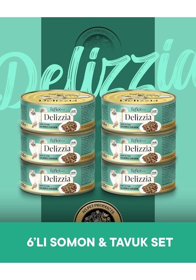 Reflex Plus Delizzia Yetişkin Somonlu-tavuklu Gravy Kedi Maması 6x85 Gram