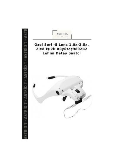 Özel Seri -5 Lens 1.0x-3.5x, 2led Işıklı Büyüteç9892b2 Lehim Detay Saatci