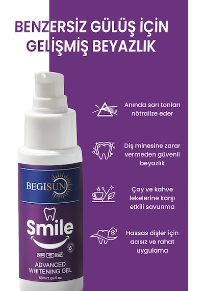 Begisun Leke Karşıtı Diş Beyazlatıcı Mor Jel 50 ML