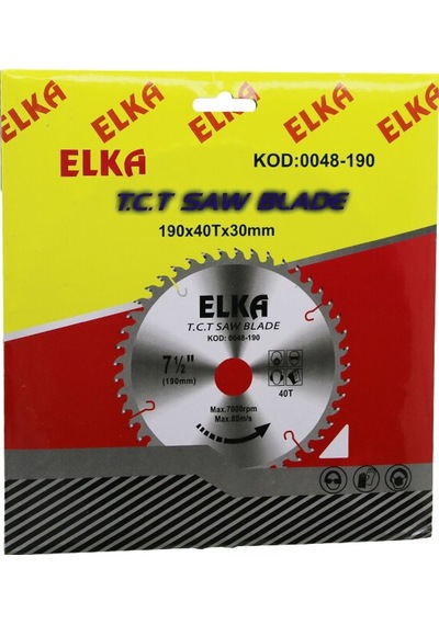 Go İthalat Elka 0048-190 190 X 40t X 30mm Ağaç Sunta Kesici Disk
