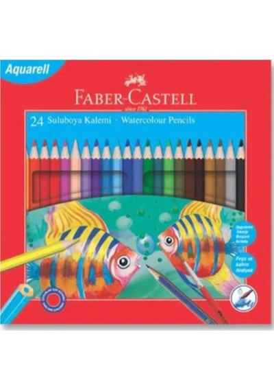 Faber Castell Sulu Boya Kalemi Aquarel 24 Renk
