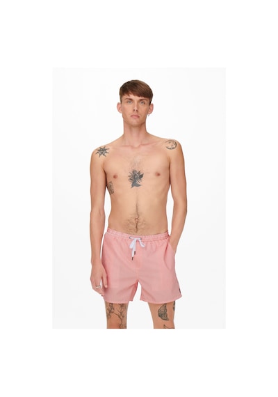 Only & Sons Erkek Onsted Çizgili Deniz Şortu 22021841 Pembe