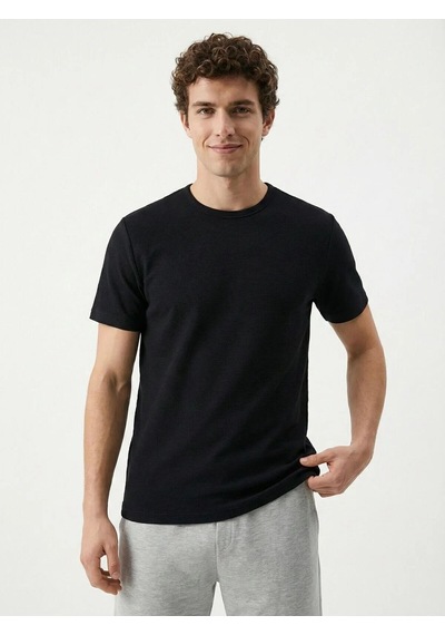 Erkek T-shirt Lf2040577 Siyah