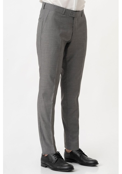 White Stone Caserta P1001 Slim Fit Düz Kumaş Pantolon Gri-gri Gri