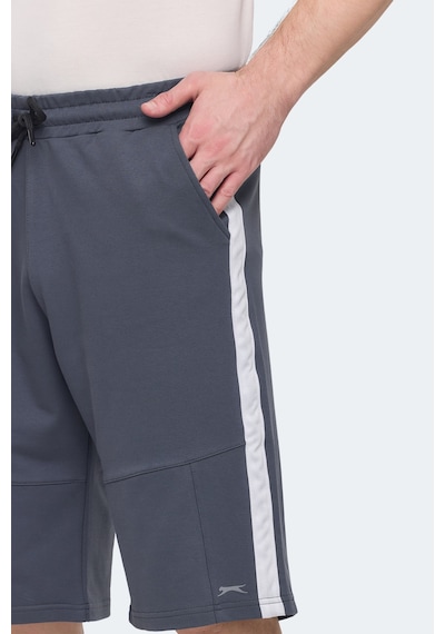 Slazenger Polona 2 Li Set Erkek Cepli Kapri Şort Siyah - Koyu Gri