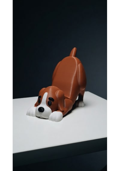 Köpek Figürlü Telefon Tutucu Stand - 3d Baskı Ofis Masaüstü Aksesuarı Ve Biblo