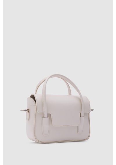 Shule Bags Dimple Retro El Ve Çapraz Çanta Krem Krem