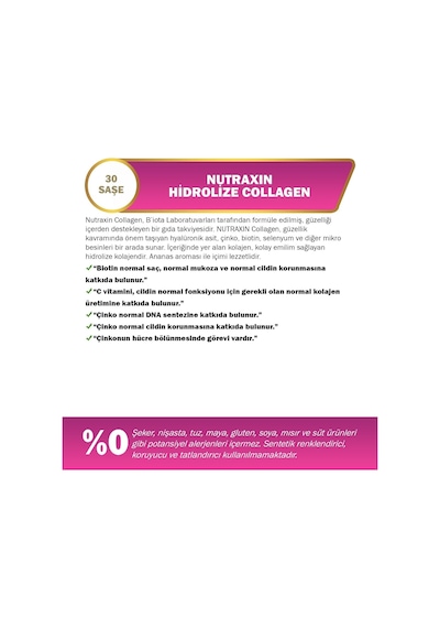 Beauty Gold Collagen C Vitamini, Hyalüronik Asit, Kolajen Takviye Edici Gıda 1 X 30 Adet 2 Paketi