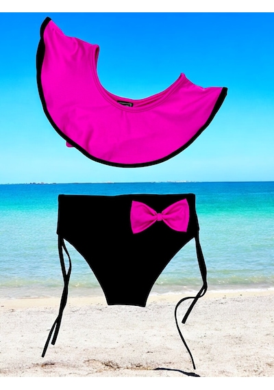 Lolliboomkids Kız Çocuk Tek Omuz Yarım Kol Fiyonklu Bağlamalı Bikini Takımı Fuşya Renk Fuşya Lolliboomkids Kız Çocuk Tek Omuz Yarım Kol Fiyonklu Bağlamalı Bikini Takımı Fuşya Renk Fuşya