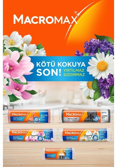 Büzgülü Papatya Kokulu Çöp Torbası Orta Boy Kokulu Çöp Poşeti
