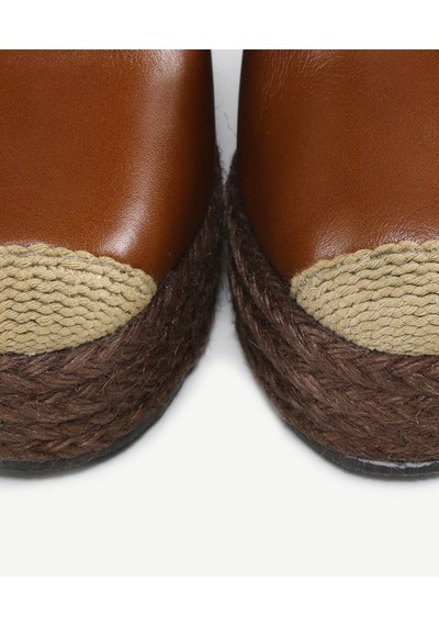 Yargıcı Özel Jüt Boyama Deri Espadril 24ykay4560x 057 Kahverengi