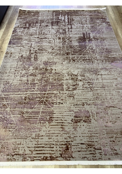 Hoom Rugs Emp Milan Ml016 180x260 Modern Tozumaz Halı Gri - Mürdüm