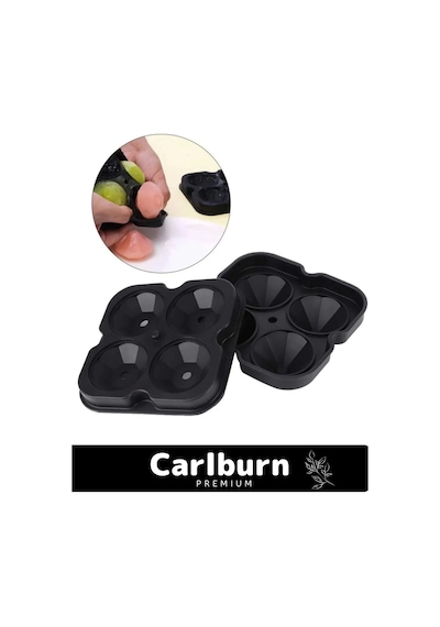 Premium Seri 4 Gözlü Kırılmaz Esnek Silikon Kokteyl İçecek Elmas Şekilli Buz Yapma Kalıbı Buzluk Çok Renkli