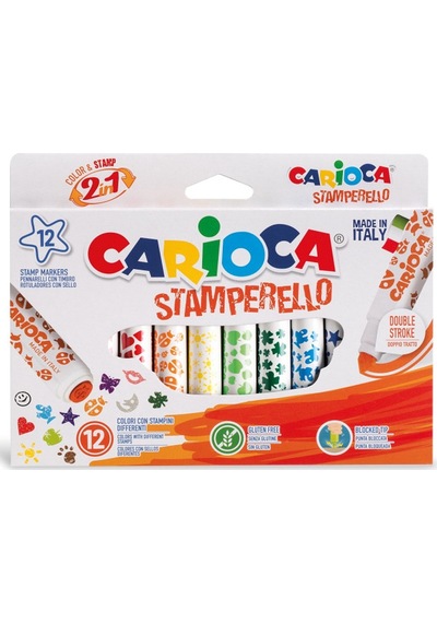 Carioca Stamperello Damga + Keçeli Kalem 12 Renk 42240