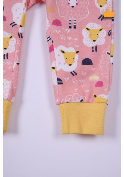 Babyhola Pamuk Annesinin Kuzusu Çıtçıtlı Badi Pantolon Bere 3'lü Takım 593-4 Pembe