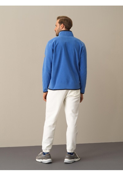 Xint Mavi Regular Fit Dik Yaka Polar Sweatshirt 300276