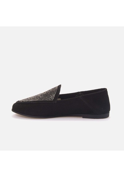 Kemal Tanca Kadın Loafer 620-003f Siyah Süet