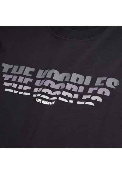 The Kooples Erkek Bisiklet Yaka Kısa Kollu Siyah T-shırt