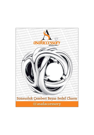 Sonsuzluk Çemberi Charm /asafaccessory Beyaz