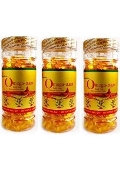 Sapphire Omega-3,6,9 Softgel 200 Yumuşak Kapsül 3 Kutu