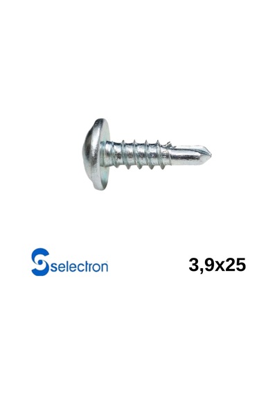 Selectron 3,9x25 Geniş Pul Başlı Matkap Uçlu Vida 1500 Ad
