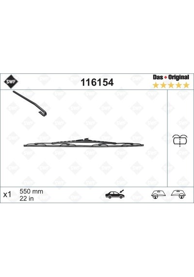 Sılecek Supurgesı On Sag 550mm Mercedes Vıto W638 97 03 Swf A6388201045-a6388201445