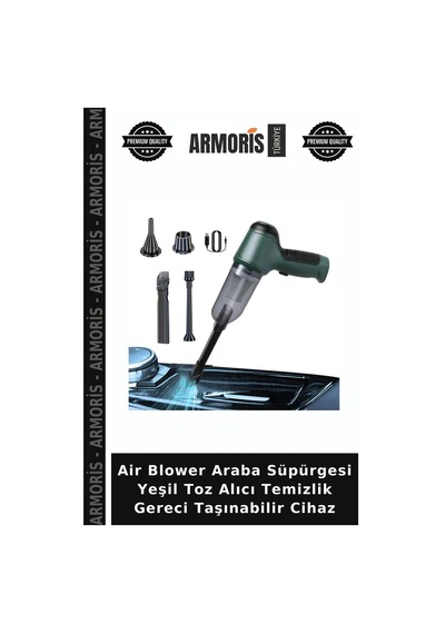 Air Blower Araba Süpürgesi Yeşil Toz Alıcı Temizlik Gereci Taşınabilir Cihaz