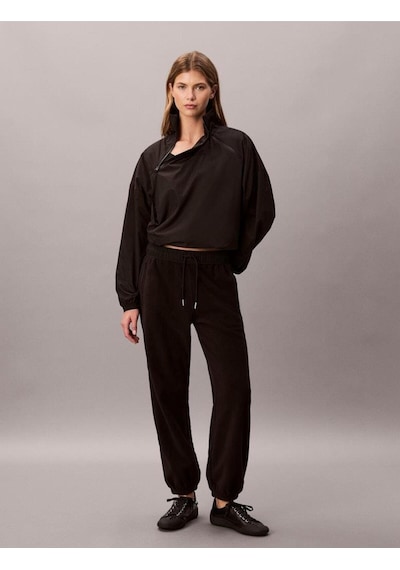 Mıxed Medıa Polar Fleece Jogger-11921 Siyah