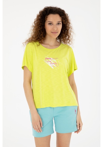U.S. Polo Assn. Kadın Fıstık Yeşili Bisiklet Yaka Tişört 50284355-VR087 U.S. Polo Assn. Kadın Fıstık Yeşili Bisiklet Yaka Tişört 50284355-VR087