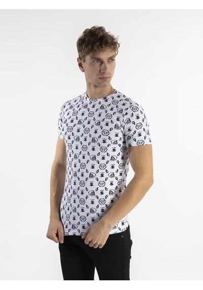 Philipp Plein Erkek T-shirt PP538P Beyaz