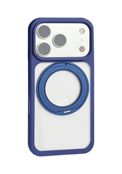 Piili Apple iPhone Uyumlu 17 Pro Max Rotation Magsafe Silikon Kılıf Mavi