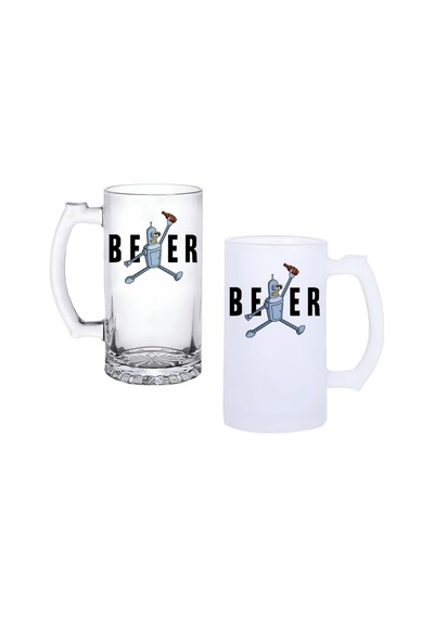 Futurama Bender Buzlu Ya Da Buzsuz Bira Bardağı