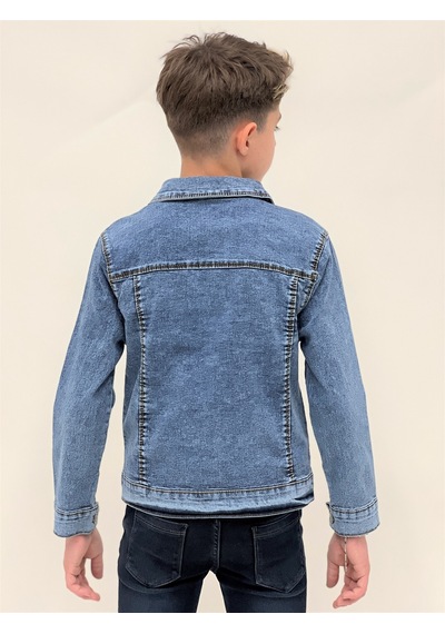 Ahengim Erkek Çocuk Kolej Jean Ceket Günlük Modaya Uygun Ak22366123 001